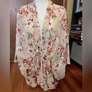 Free People Burnout Floral Kimono